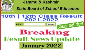 JKBOSE 10th Class Result 2022 2021 Search by name roll number Kashmir division Annual Regular ​